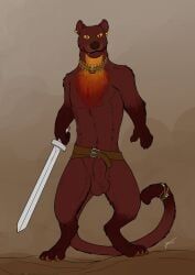 hufnaar, animal_genitalia, anthro, brown_body, brown_fur