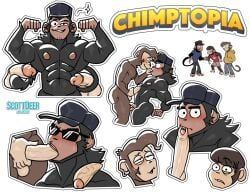 nolan_(chimptopia), robby_(chimptopia), waffles_(chimptopia), chimptopia, scottdeer