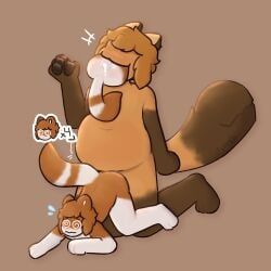abdominal_bulge, anal, anthro, bodily_fluids, butt