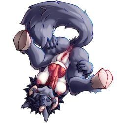 azu, yukocamicats, animal_genitalia, animal_penis, anthro