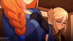 original_character, rogue_(trevobutevil), wiz_(trevobutevil), trevobutevil, 2girls