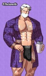 drayden, pokemon, aledraws19, 1boy, abs
