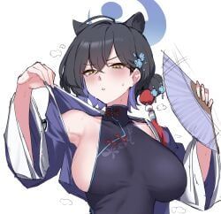 kaguya_(blue_archive), blue_archive, makarony, 1girl, ahoge