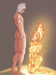 finn_the_human, flame_princess, adventure_time, anronsfw31, cum_in_mouth