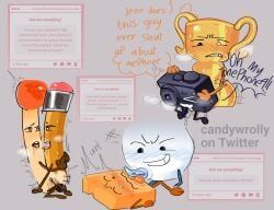 cammy_(ii), match_(bfdi), pencil_(bfdi), snowball_(bfdi), trophy_(ii)