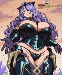 camilla_(fire_emblem), charlotte_(fire_emblem), snoofarts, armor, bursting_breasts
