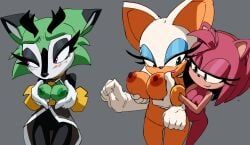 amy_rose, clove, clove_the_pronghorn, rouge_the_bat, sonic_(series)
