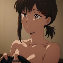 kobeni_higashiyama, chainsaw_man, staxxy, 1girl, black_hair