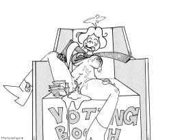 sarah_suffrage, schoolhouse_rock, haloluli, 1girls, black