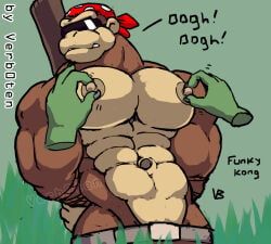 funky_kong, donkey_kong_(series), nintendo, 1boy, abs