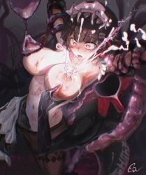 ellen_joe, ethereal_(zenless_zone_zero), zenless_zone_zero, bon_(pixiv84768737), 1boy