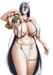 enkozaru, 1boy, 1girls, big_boobs, big_breasts