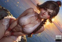 ty_lee, avatar_the_last_airbender, philon, 1girls, bare_shoulders