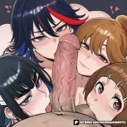 kiryuuin_satsuki, mankanshoku_barazou, mankanshoku_mako, mankanshoku_sukuyo, matoi_ryuuko