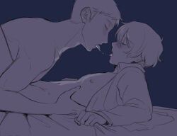 iceland_(hetalia), sweden_(hetalia), axis_powers_hetalia, 2boys, almost_naked