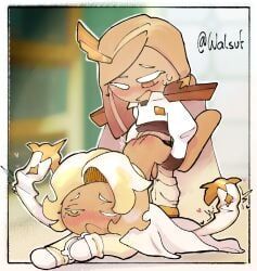 clotted_cream_cookie, financier_cookie, cookie_run, cookie_run_kingdom, 1boy