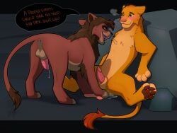 kovu_(the_lion_king), simba_(the_lion_king), disney, the_lion_king, yiffy1234