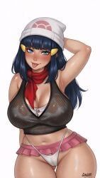 dawn_(pokemon), pokemon, 1girl, armpits, bangs