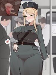 vei_shengsu, 1girls, 3boys, belt, blonde_female
