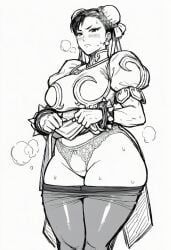 chun-li, street_fighter, aquaberrymarine, 1girl, black_hair