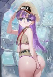 arale_norimaki, dr._slump, ass, blush, empty_eyes