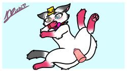 sheiumy_(michi), michi_nwn, anthro, blue_eyes, bodily_fluids