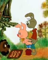 pyatachok, rabbit_(vinni_pooh), vinni_pooh, кролик, пятачок