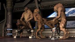 saurian, alien, anal, anthro_on_feral, bondage