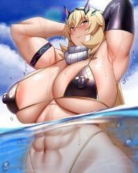 barghest_(gawain)_(fate), fate_(series), arind_yudha, 1girls, abs