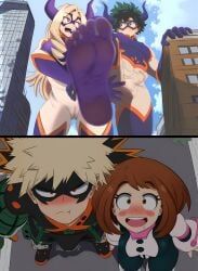 bakugou_katsuki, izuku_midoriya, mount_lady, mount_lady_(cosplay), ochako_uraraka