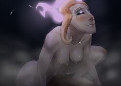 genasi, dungeons_and_dragons, cnbcustoms, asymmetrical_hair, bare_arms