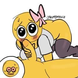 cursed_emoji, emoji_(race), dakimomkura, 1boy, 1girls