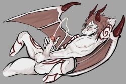 mythology, 18razzorzz, abaddon_(abaddonkadonk), anthro, bodily_fluids
