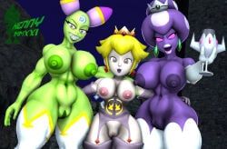 cackletta, princess_peach, princess_shroob, shadow_peach, shadow_queen