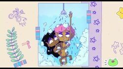 kiki_(lesbian_space_princess), princess_saira, lesbian_space_princess, 2girls, attached