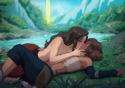 asami_sato, korra, the_legend_of_korra, okonomiyaky, 2girls