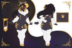 nixmoonl, anthro, balls, black_hair, blonde_highlights