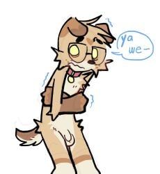 anthro, balls, burningchttos, canid, canine