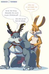 christmas, holidays, chicobo, all_fours, animal_genitalia