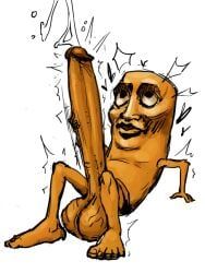 tung_tung_tung_sahur, italian_brainrot, 1boy, big_balls, big_penis