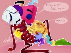 gangle_(the_amazing_digital_circus), zooble_(the_amazing_digital_circus), glitch_productions, the_amazing_digital_circus, angrytinyzooble