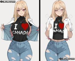 kitagawa_marin, marin_kitagawa, sono_bisque_doll_wa_koi_wo_suru, lumilover222, black_shirt