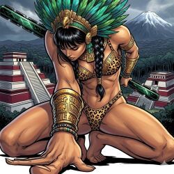 aztec, aztec_clothing, aztec_empire, sword