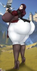 damiane_(crimson_desert), crimson_desert, ultiblackfire, 1girls, ass