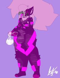 protogen, 3_toes, 4_fingers, anthro, balls