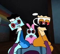 boxten_(dandy's_world), poppy_(dandy's_world), teagan_(dandy's_world), tisha_(dandy's_world), twisted_boxten_(dandy's_world)