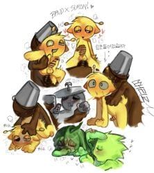 brown_(sprunki), brud_(sprunki), clukr_(sprunki), green_(sprunki), lime_(sprunki)