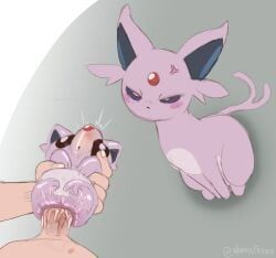 eeveelution, espeon, pokemon_(species), pokemon, waffafries