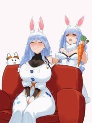 don-chan_(usada_pekora), pekomama, pekomama_(1st_costume), usada_pekora, usada_pekora_(1st_costume)