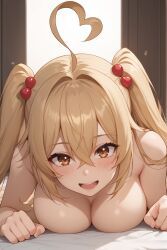 1girls, ahoge, anime_nose, antenna_hair, bangs